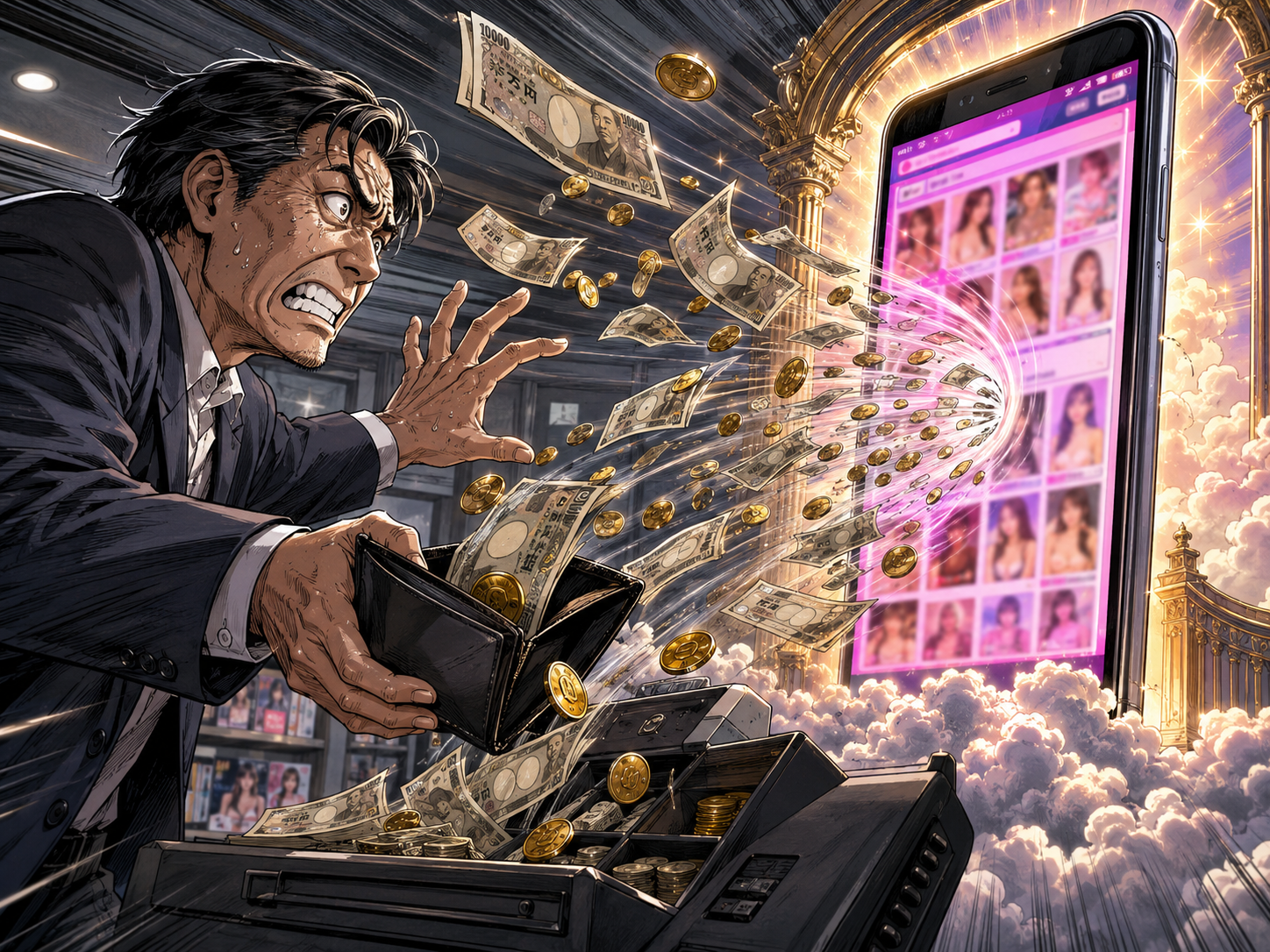 売上が媒体費に吸い取られていく様子